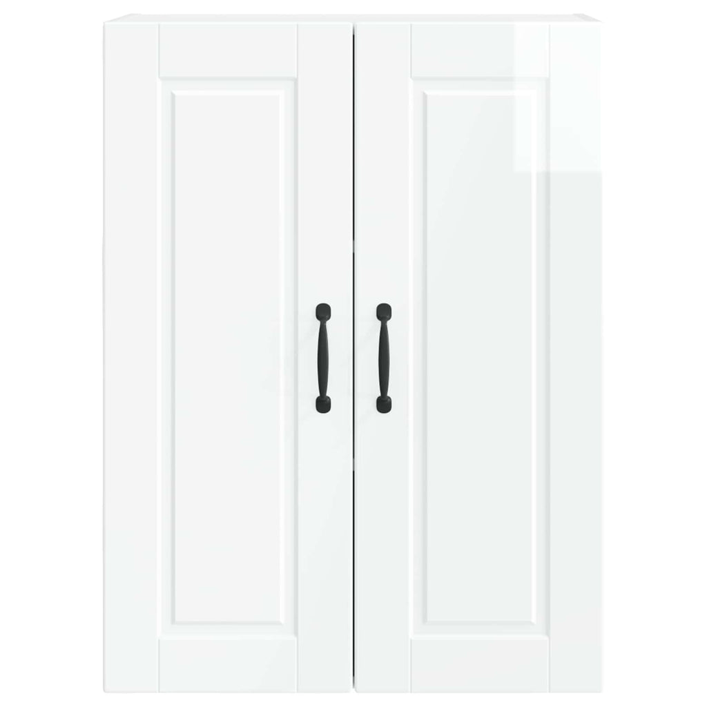 vidaXL Szafka ścienna PORTO Wysoki połysk biały 60 x 31 x 80 cm