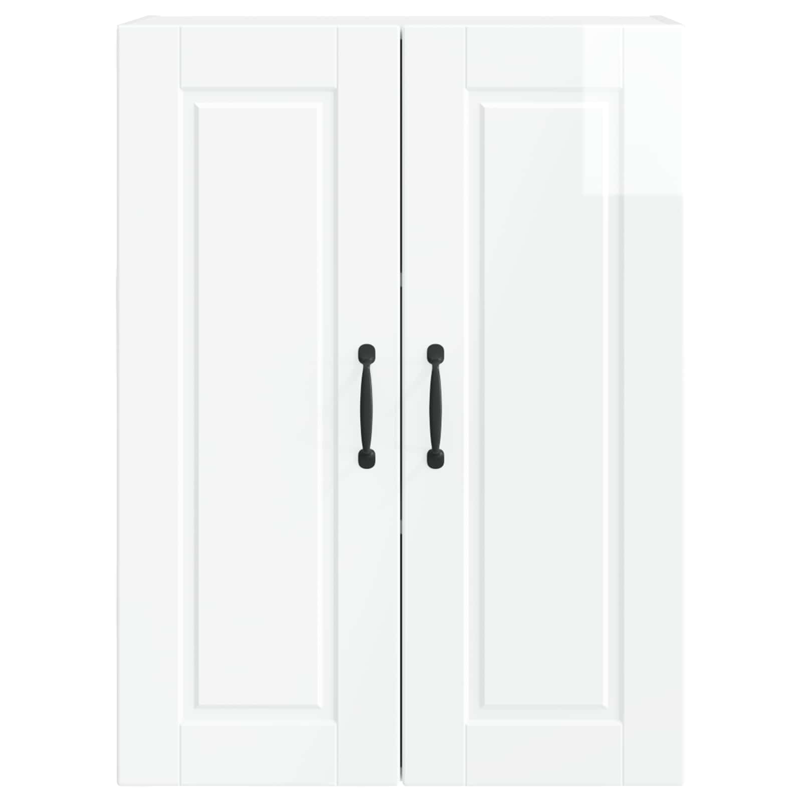vidaXL Szafka ścienna PORTO Wysoki połysk biały 60 x 31 x 80 cm