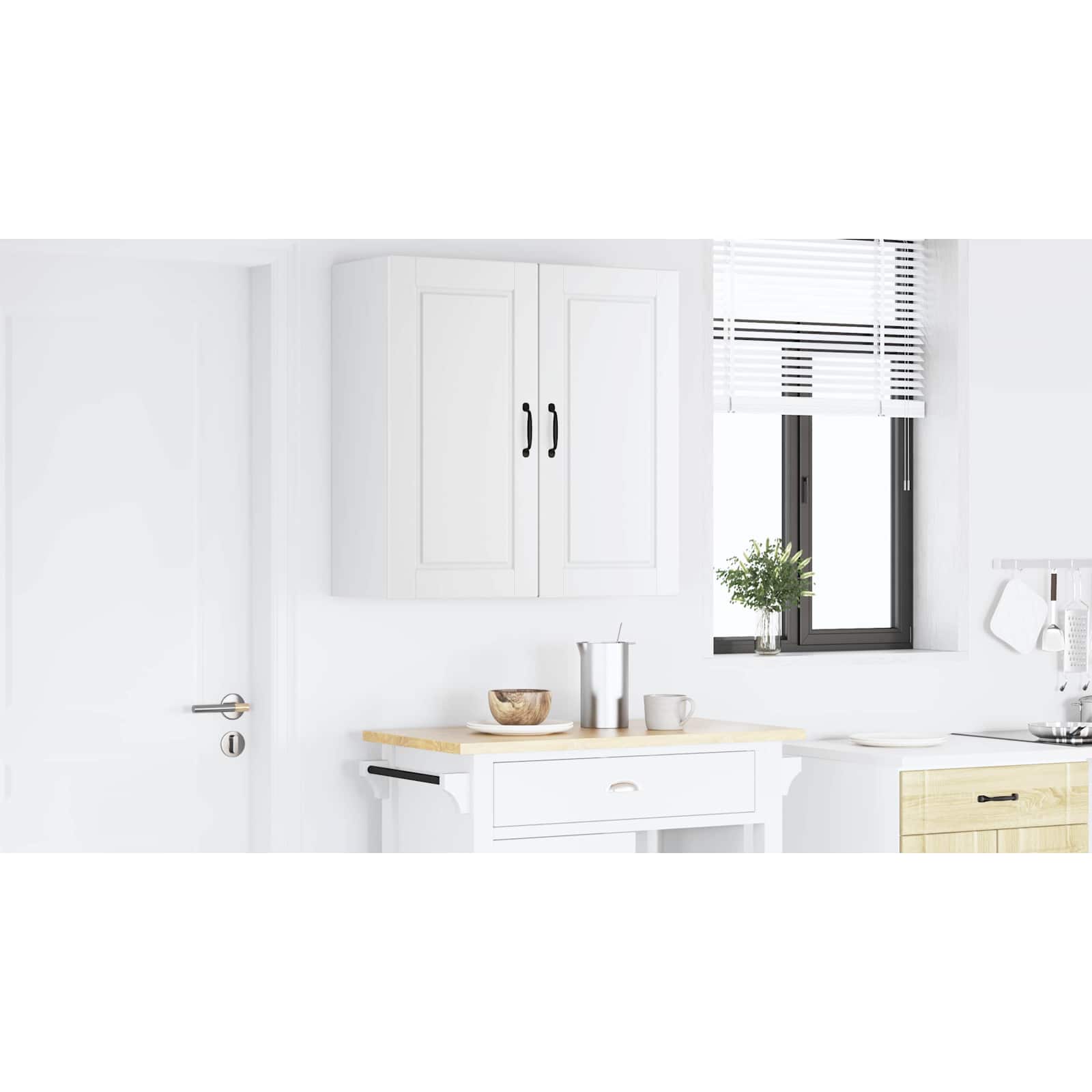 vidaXL Szafka ścienna PORTO Biały 80 x 31 x 80 cm