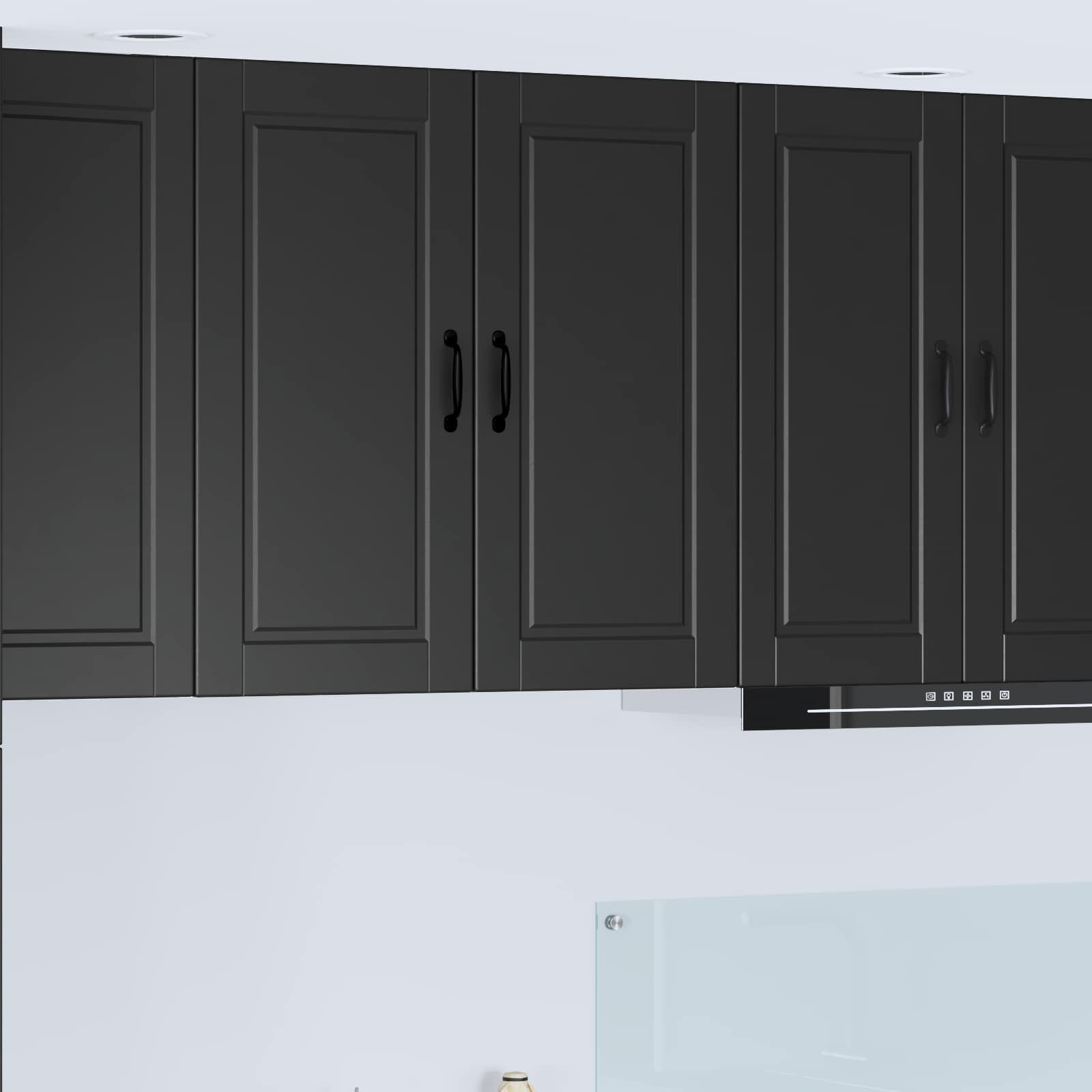 vidaXL Szafka ścienna PORTO Czarny 80 x 31 x 80 cm