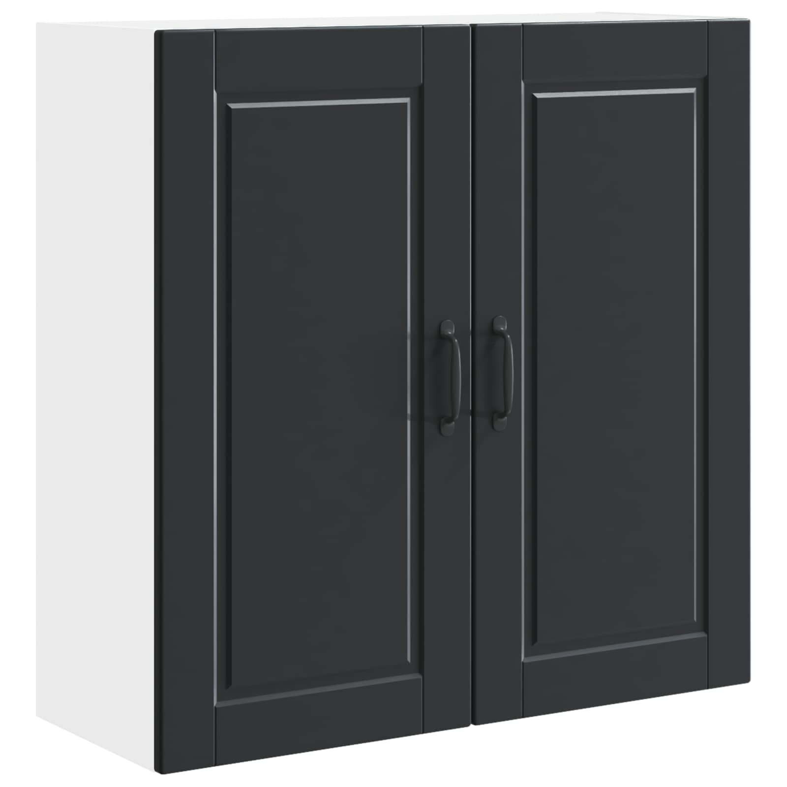 vidaXL Szafka ścienna PORTO Czarny 80 x 31 x 80 cm