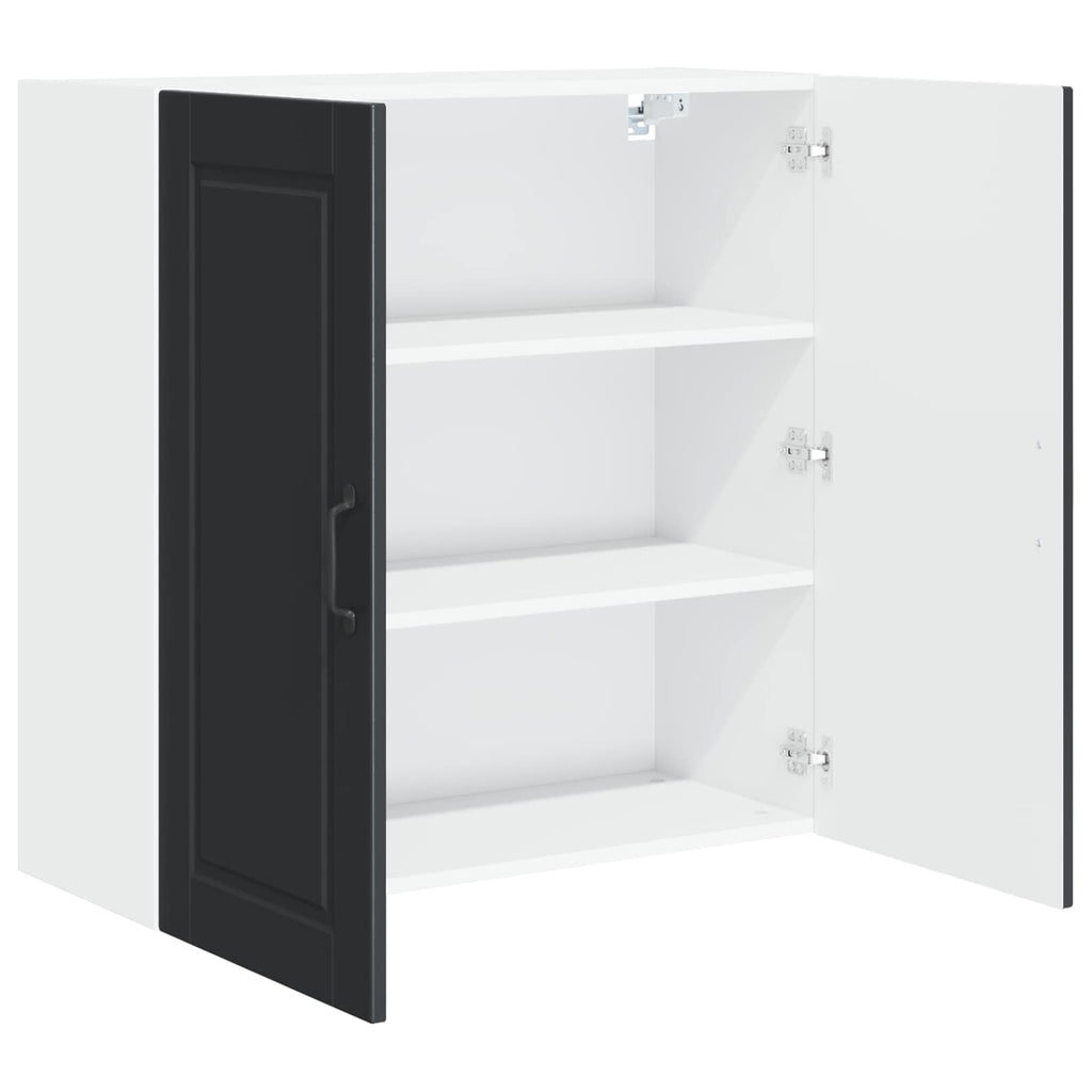 vidaXL Szafka ścienna PORTO Czarny 80 x 31 x 80 cm