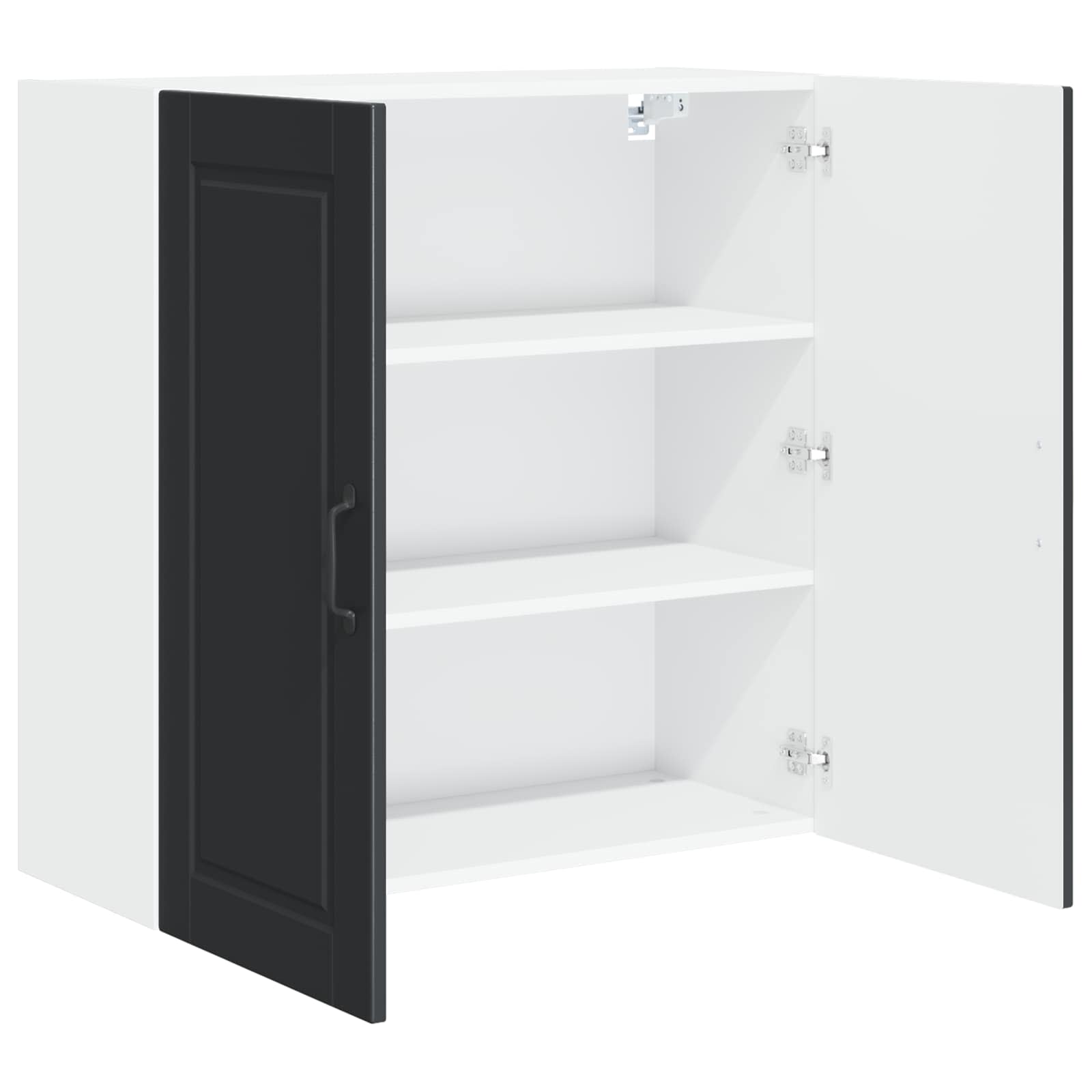 vidaXL Szafka ścienna PORTO Czarny 80 x 31 x 80 cm