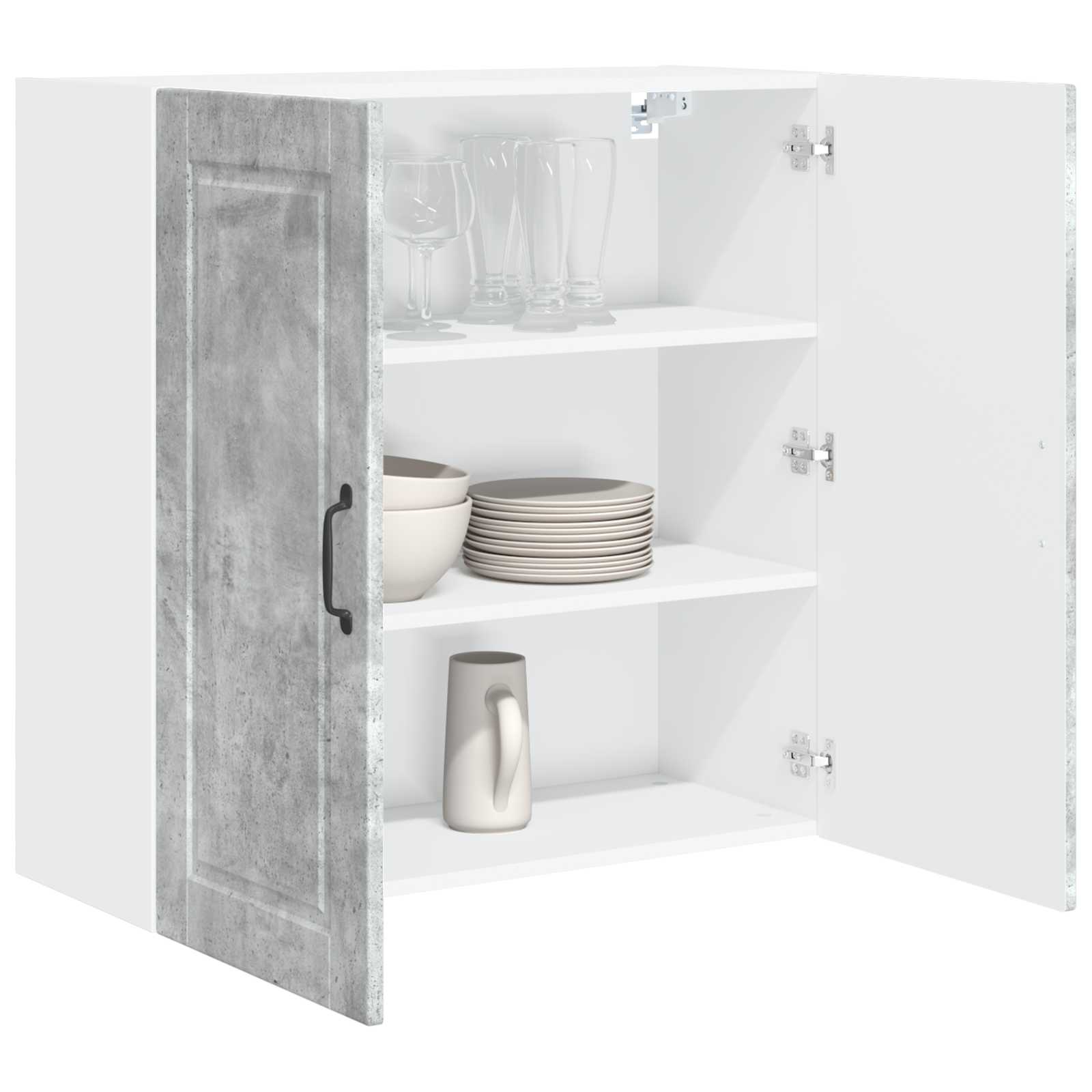 vidaXL Szafka ścienna PORTO Betonowy szary 80 x 31 x 80 cm