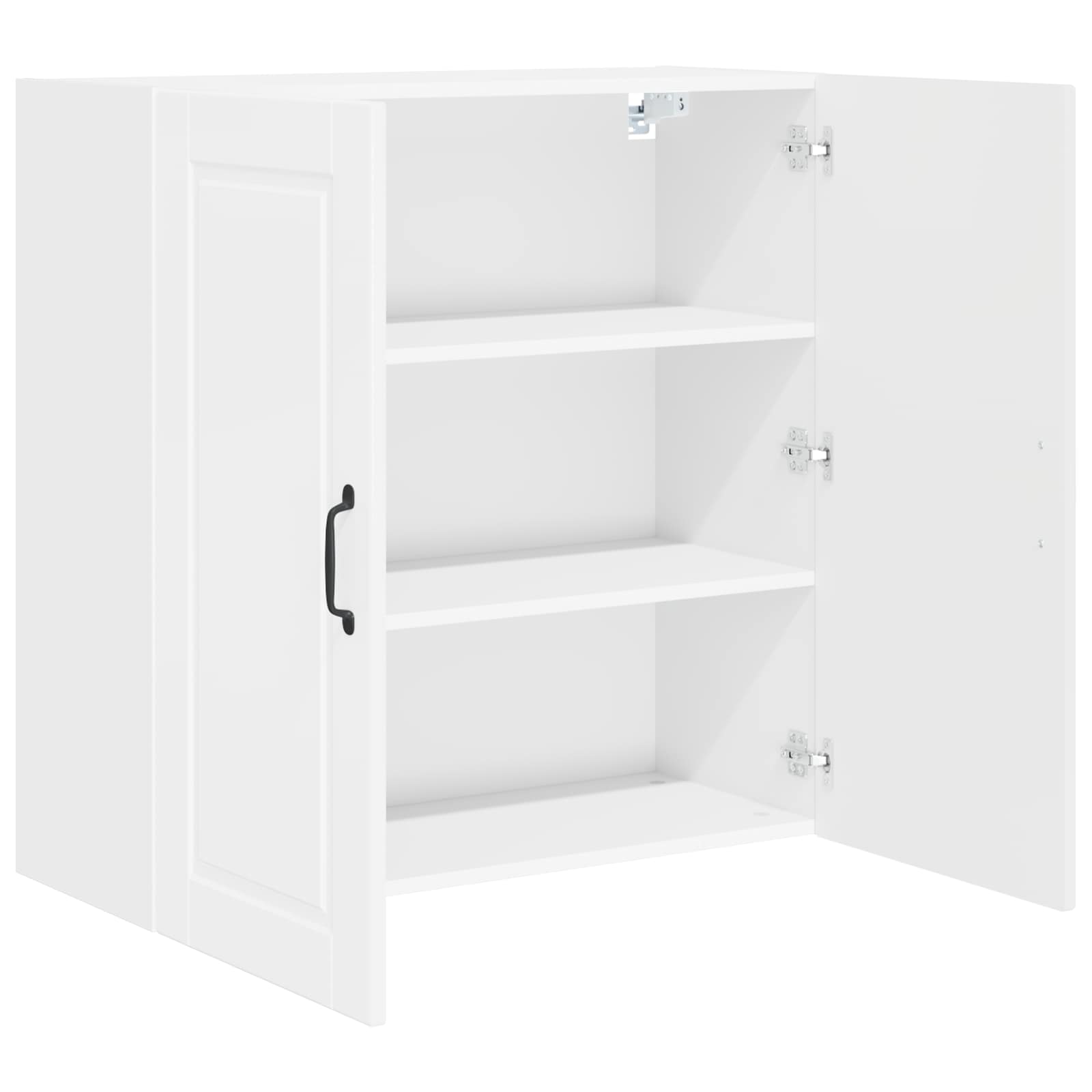 vidaXL Szafka ścienna PORTO Wysoki połysk biały 80 x 31 x 80 cm