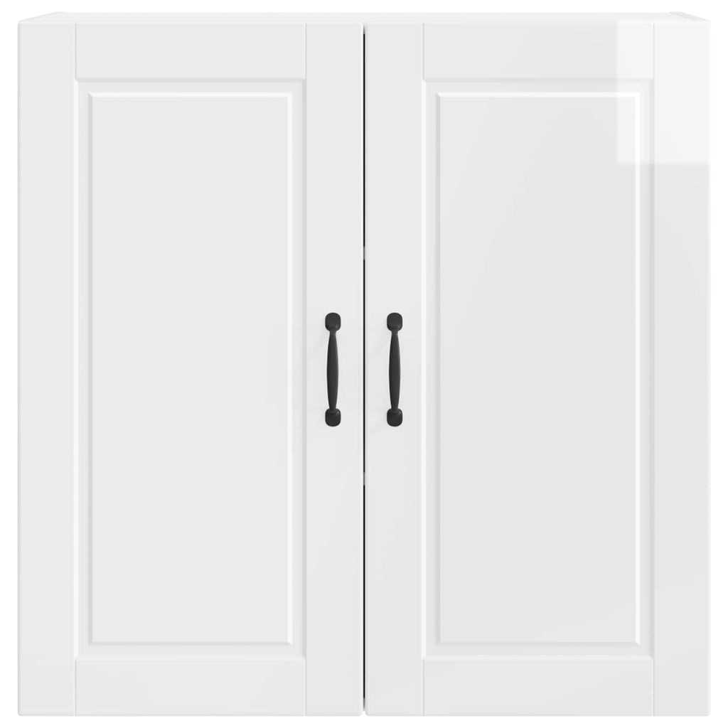 vidaXL Szafka ścienna PORTO Wysoki połysk biały 80 x 31 x 80 cm