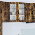 vidaXL Szafka szklana na ścianę PORTO Dąb wędzony 80 x 31 x 80 cm