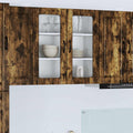 vidaXL Szafka szklana na ścianę PORTO Dąb wędzony 80 x 31 x 80 cm