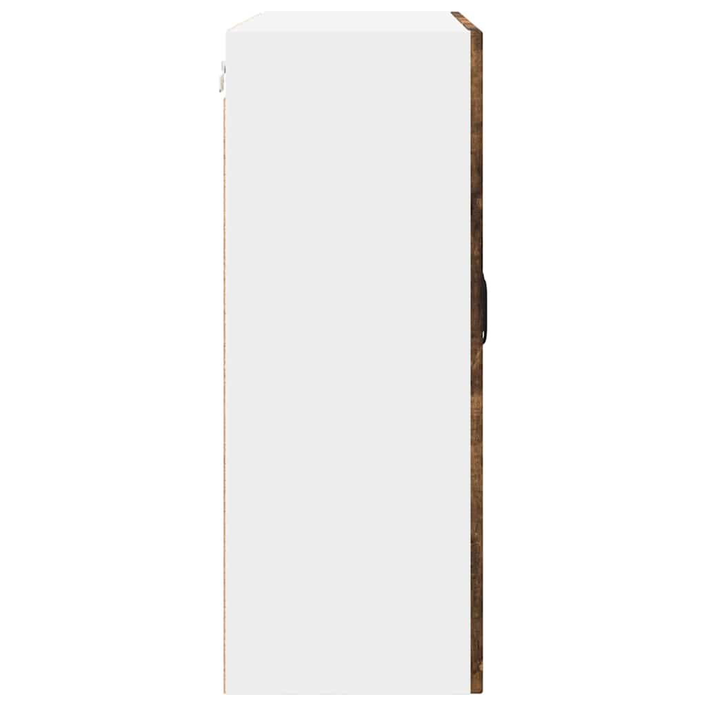 vidaXL Szafka szklana na ścianę PORTO Dąb wędzony 80 x 31 x 80 cm