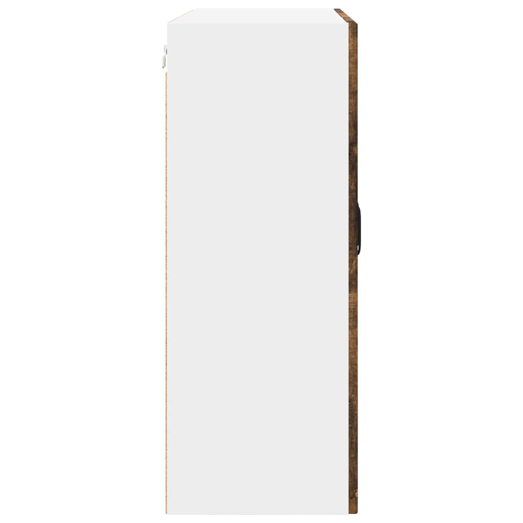vidaXL Szafka szklana na ścianę PORTO Dąb wędzony 80 x 31 x 80 cm