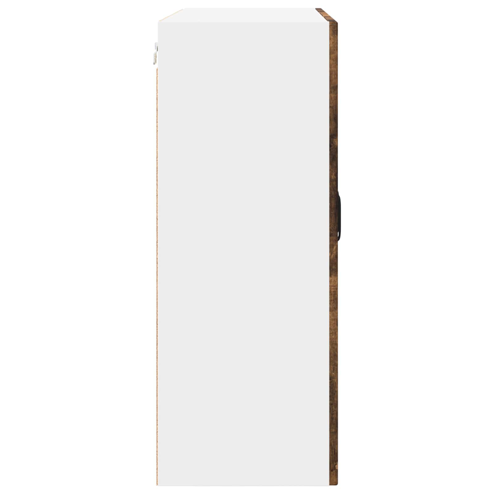 vidaXL Szafka szklana na ścianę PORTO Dąb wędzony 80 x 31 x 80 cm