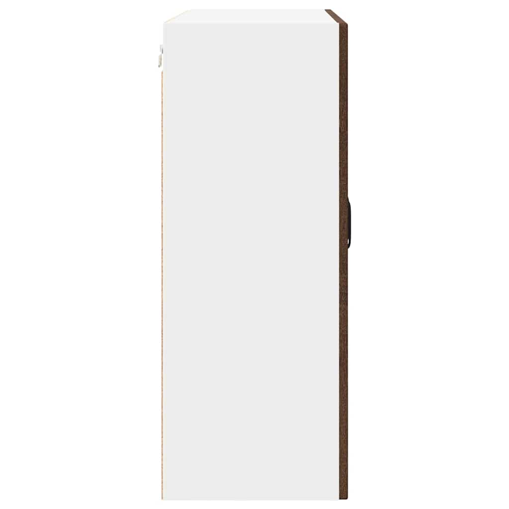 vidaXL Szafka szklana na ścianę PORTO Brązowy dąb 80 x 31 x 80 cm