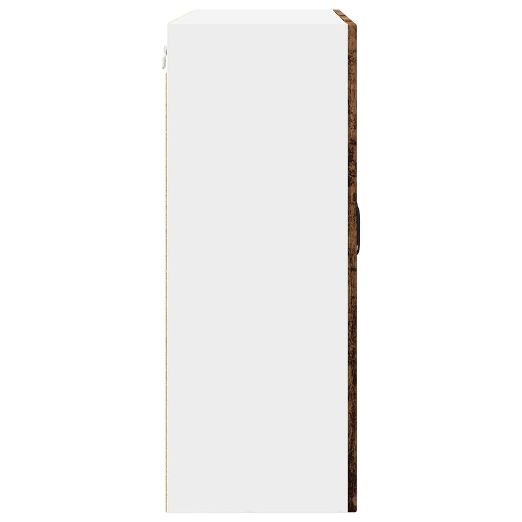 vidaXL Szafka szklana na ścianę PORTO Stare drewno 80 x 31 x 80 cm