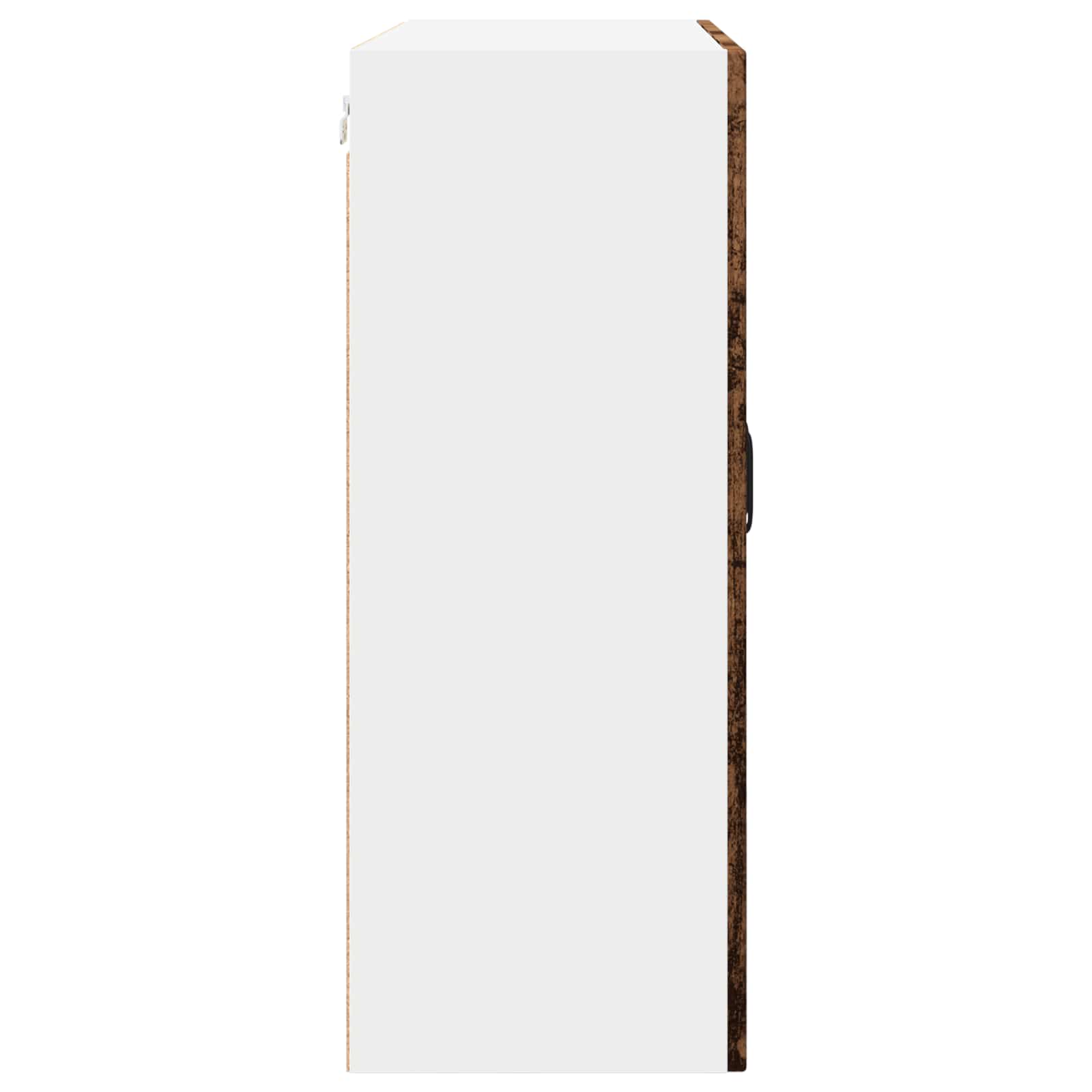 vidaXL Szafka szklana na ścianę PORTO Stare drewno 80 x 31 x 80 cm