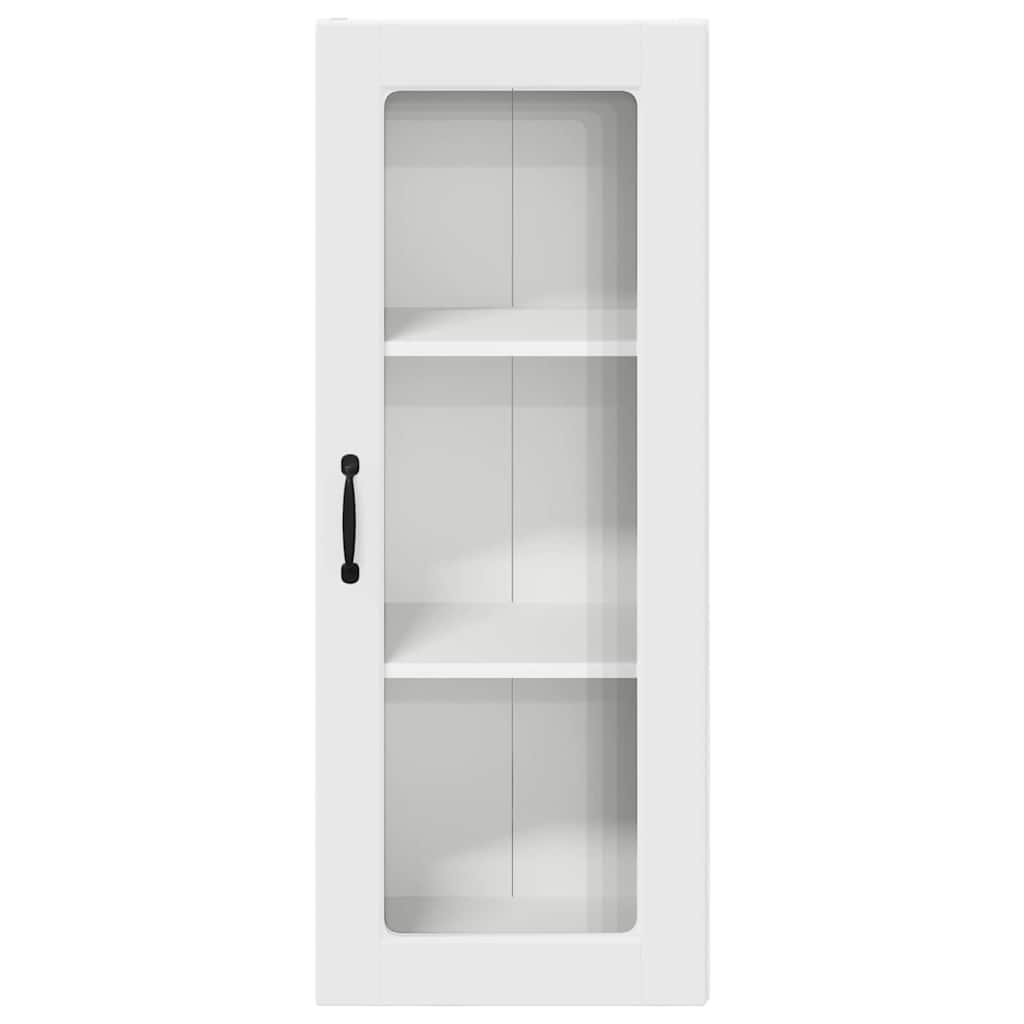 vidaXL Szafka szklana na ścianę PORTO Biały 40 x 31 x 100 cm