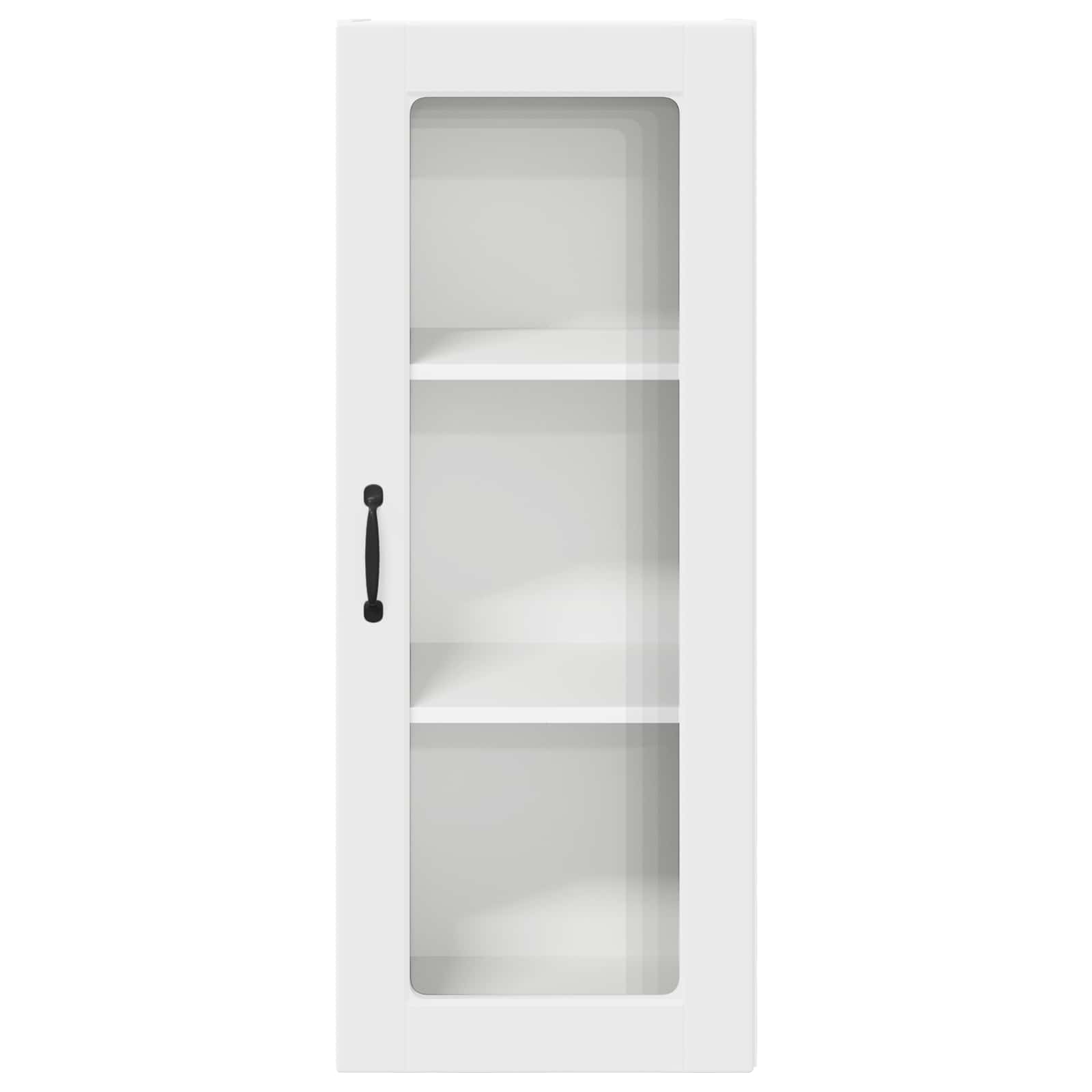 vidaXL Szafka szklana na ścianę PORTO Biały 40 x 31 x 100 cm