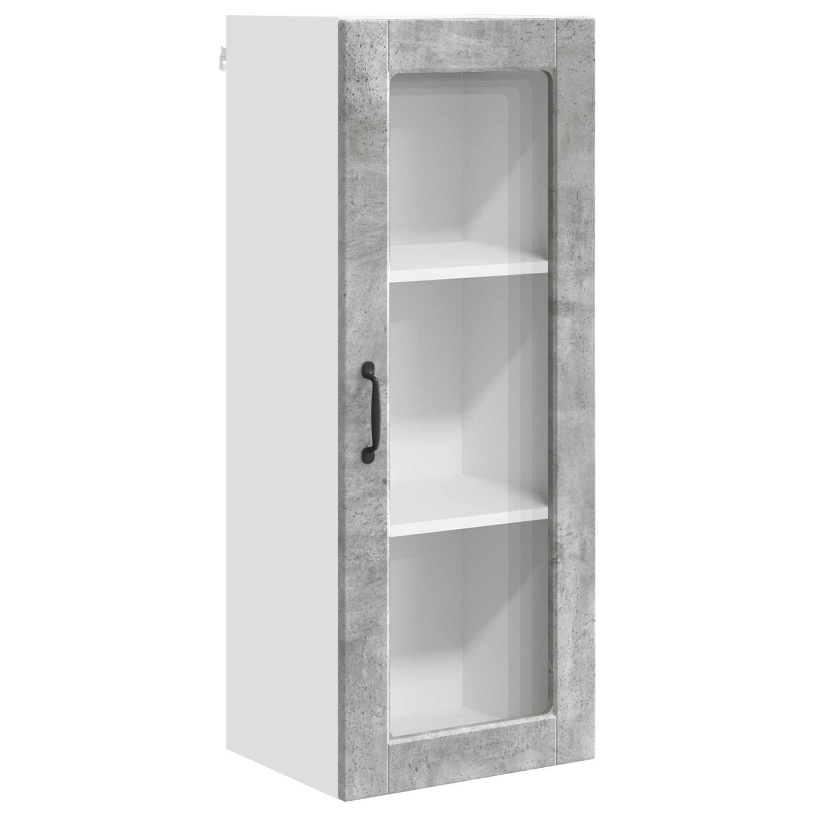vidaXL Szafka szklana na ścianę PORTO Betonowy szary 40 x 31 x 100 cm
