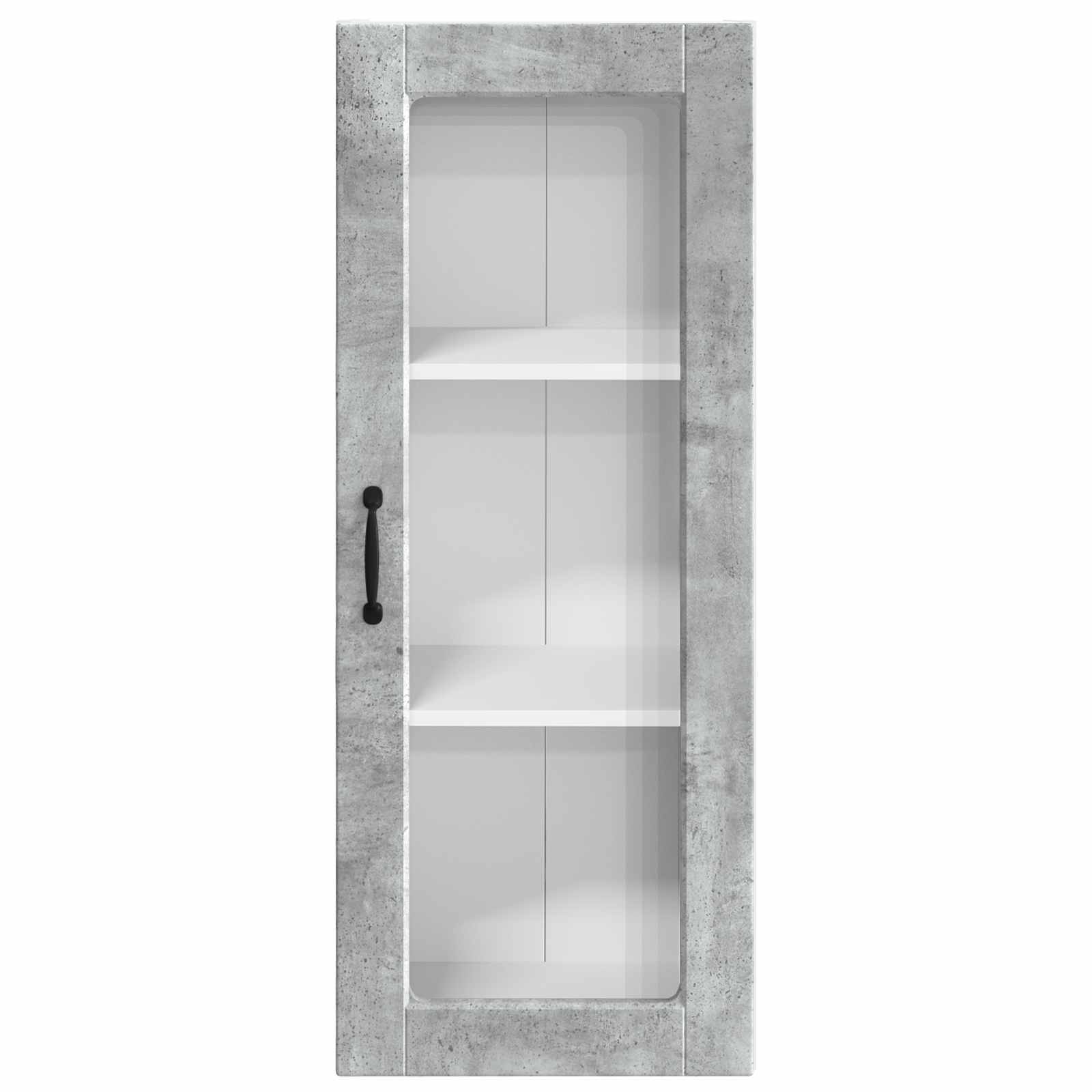 vidaXL Szafka szklana na ścianę PORTO Betonowy szary 40 x 31 x 100 cm