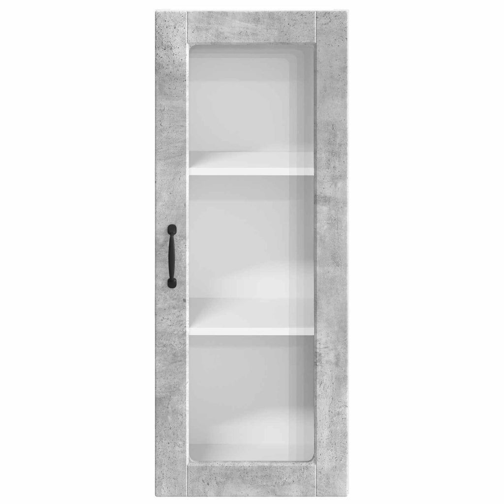 vidaXL Szafka szklana na ścianę PORTO Betonowy szary 40 x 31 x 100 cm