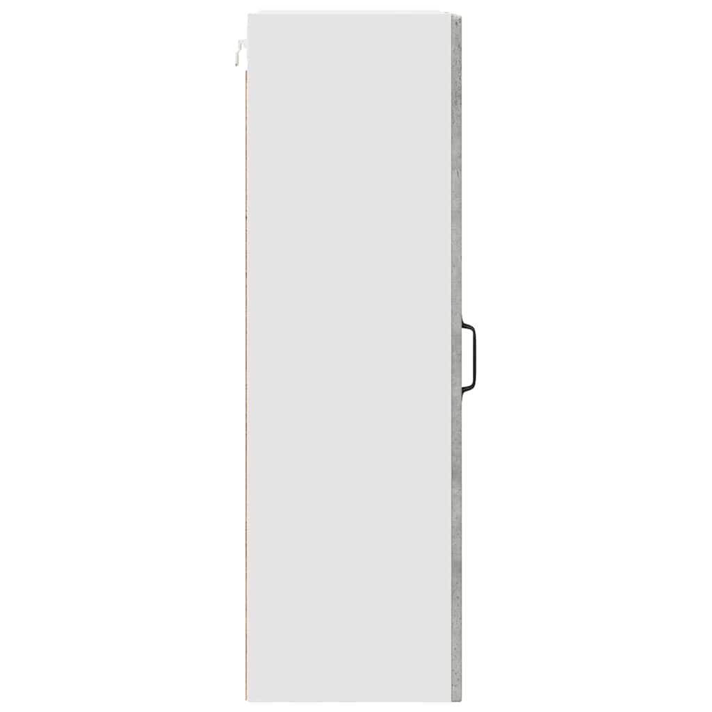 vidaXL Szafka szklana na ścianę PORTO Betonowy szary 40 x 31 x 100 cm