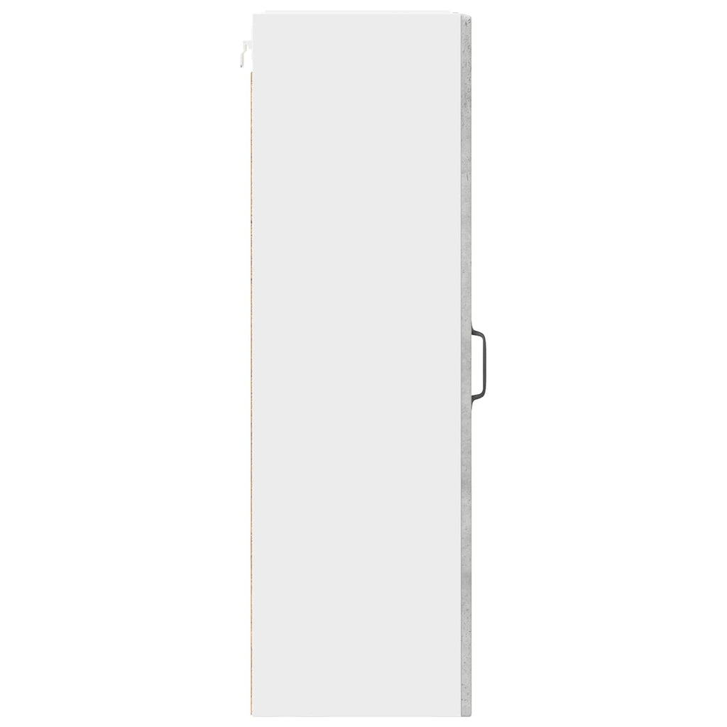 vidaXL Szafka szklana na ścianę PORTO Betonowy szary 40 x 31 x 100 cm