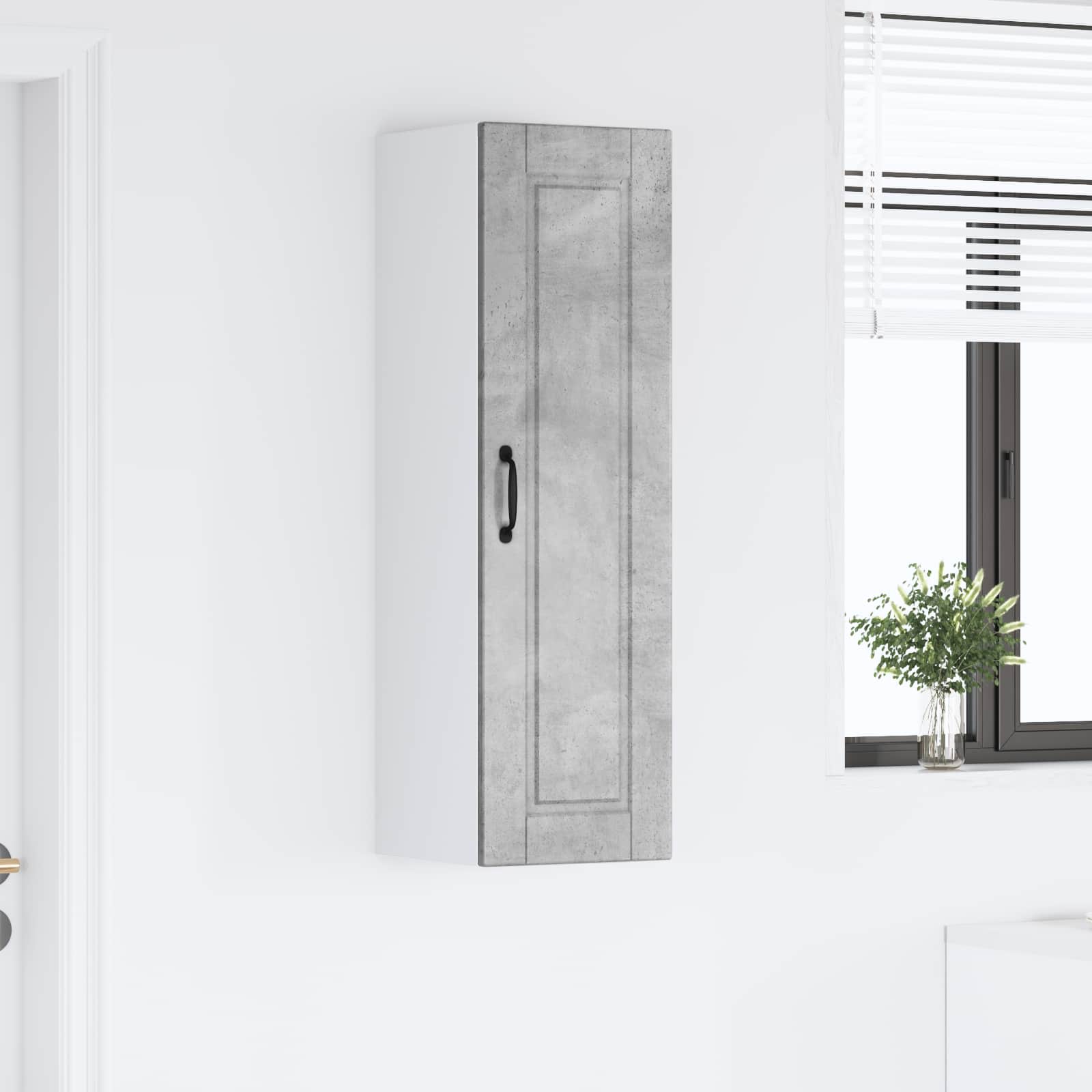 vidaXL Szafka ścienna PORTO Betonowy szary 30 x 31 x 100 cm