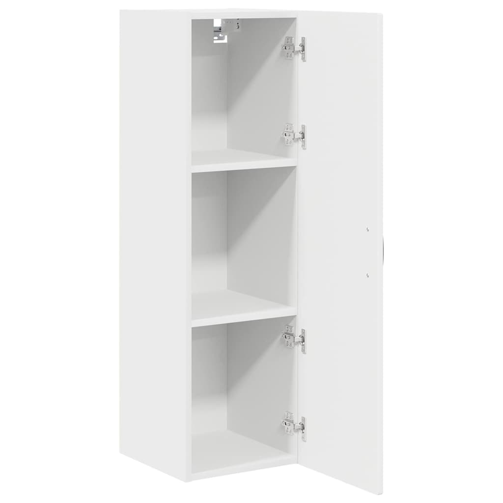 vidaXL Szafka ścienna PORTO Wysoki połysk biały 30 x 31 x 100 cm