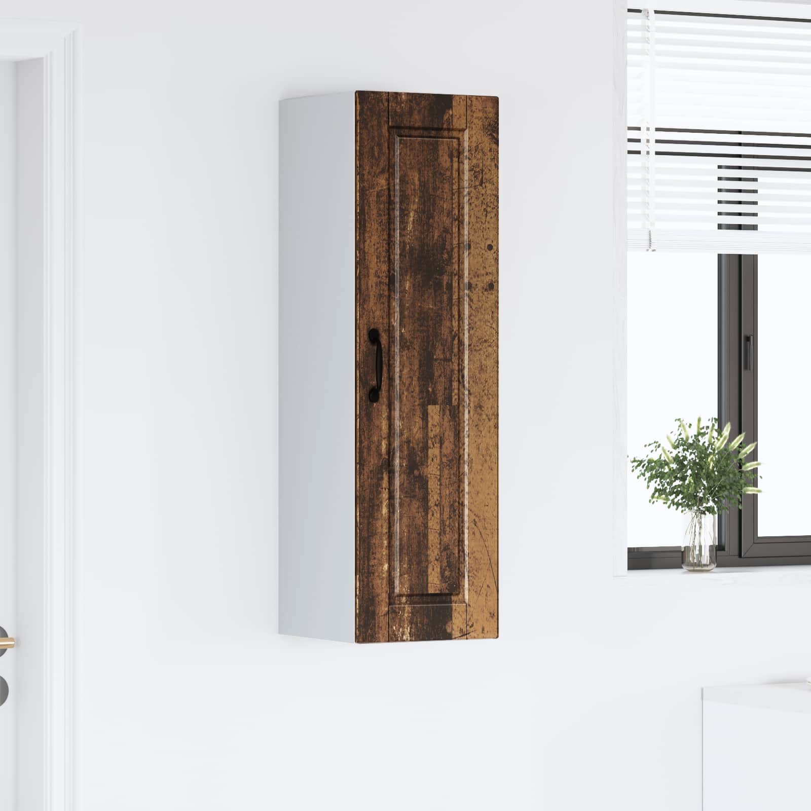 vidaXL Szafka ścienna PORTO Stare drewno 30 x 31 x 100 cm