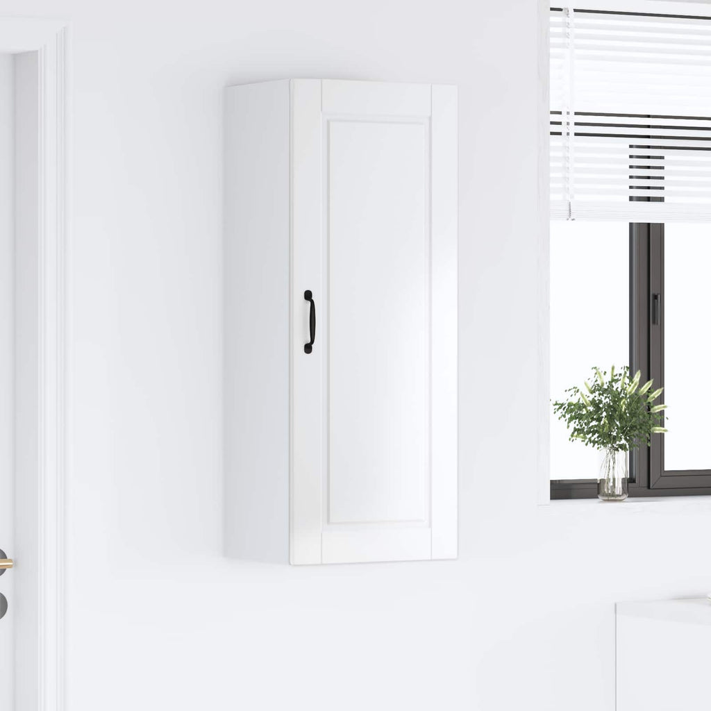 vidaXL Szafka ścienna PORTO Wysoki połysk biały 40 x 31 x 100 cm