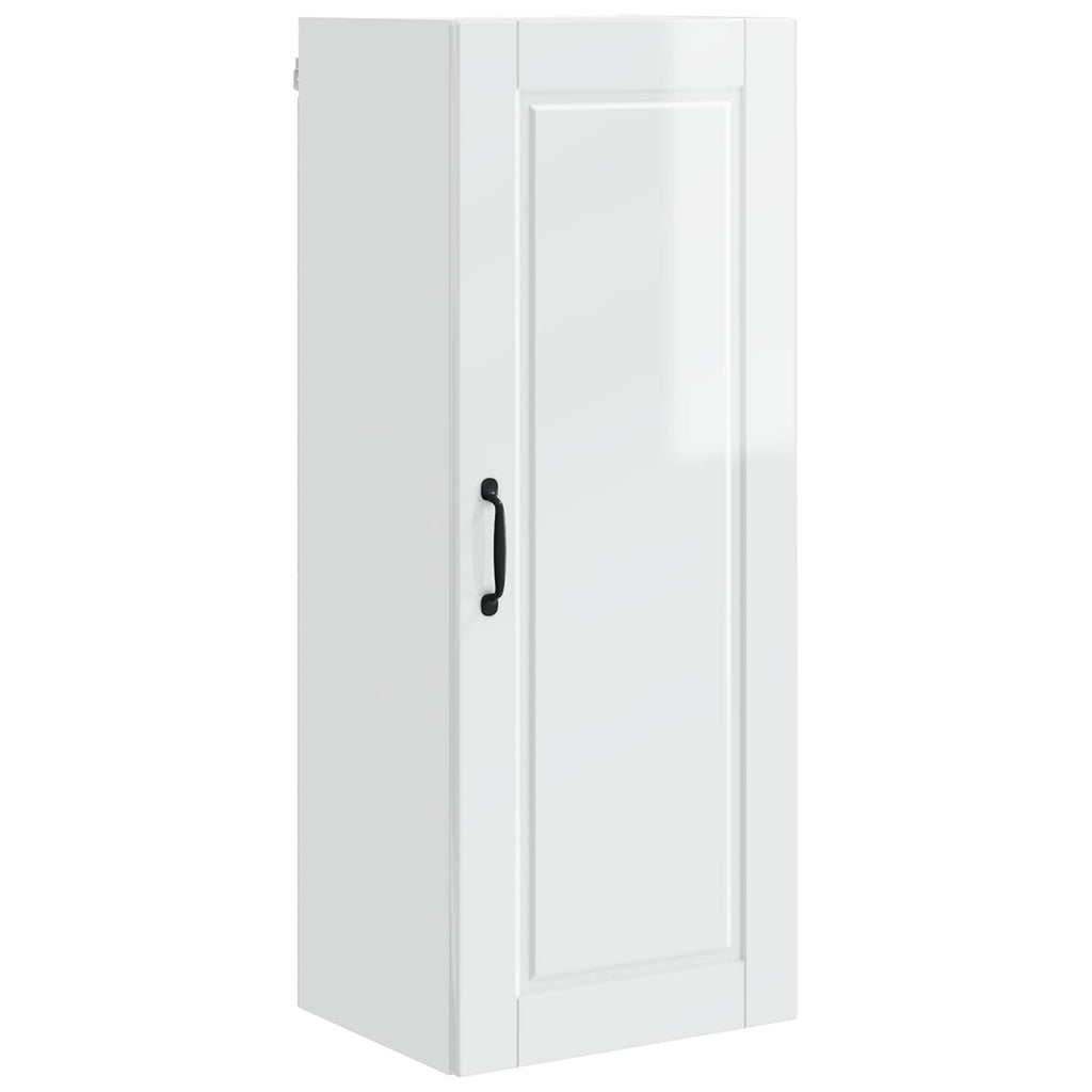 vidaXL Szafka ścienna PORTO Wysoki połysk biały 40 x 31 x 100 cm