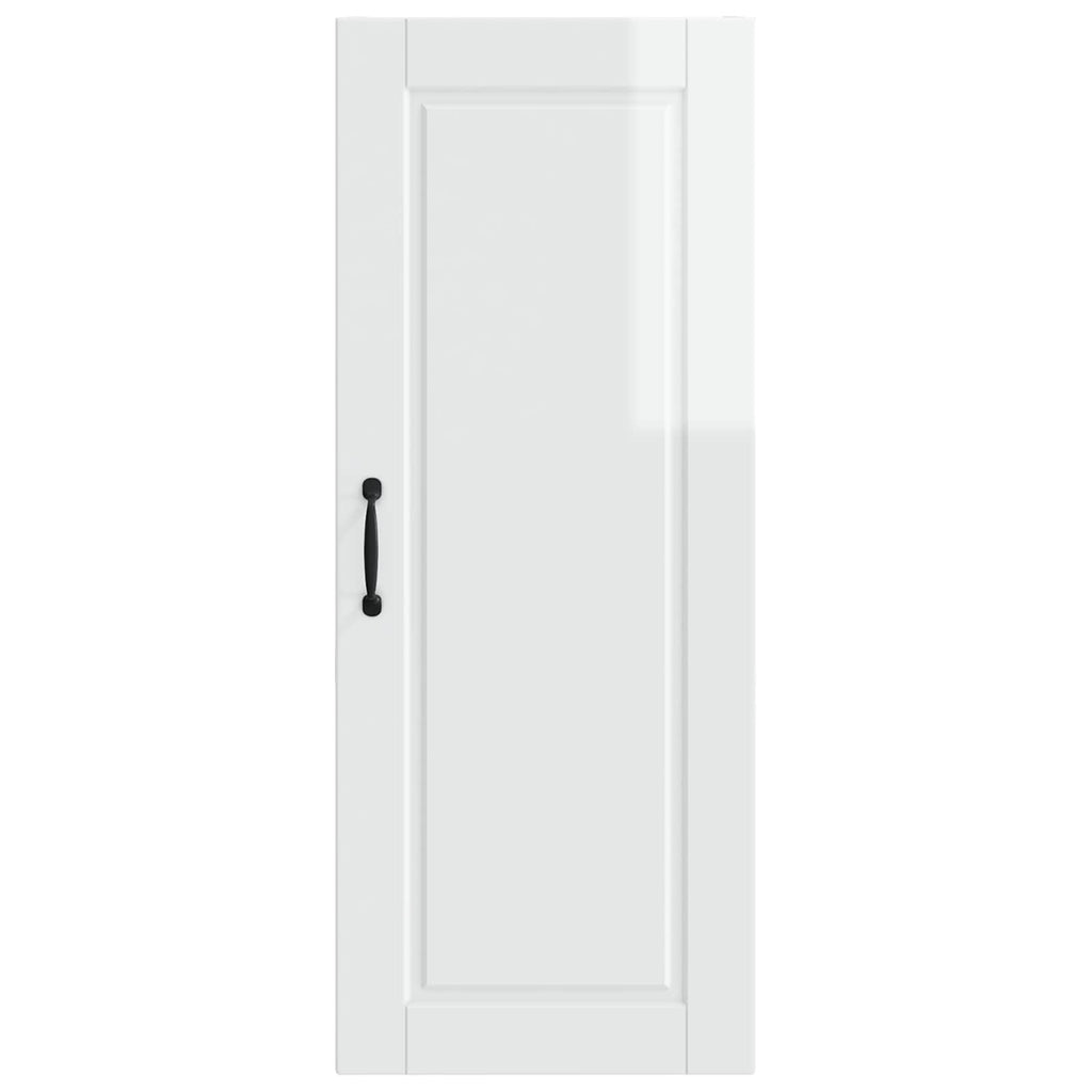 vidaXL Szafka ścienna PORTO Wysoki połysk biały 40 x 31 x 100 cm