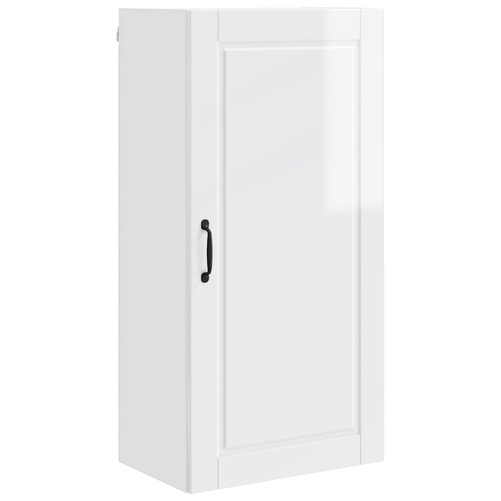 vidaXL Szafka ścienna PORTO Wysoki połysk biały 50 x 31 x 100 cm