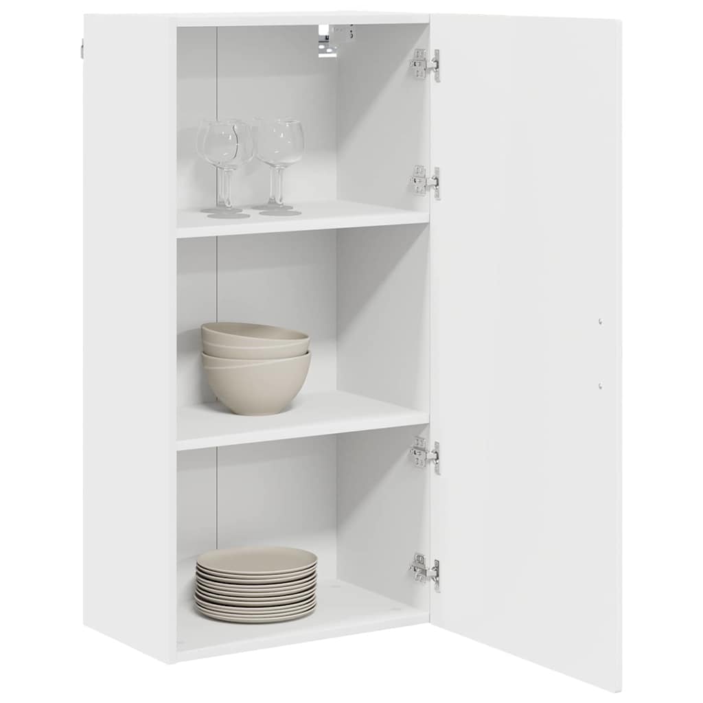 vidaXL Szafka ścienna PORTO Wysoki połysk biały 50 x 31 x 100 cm
