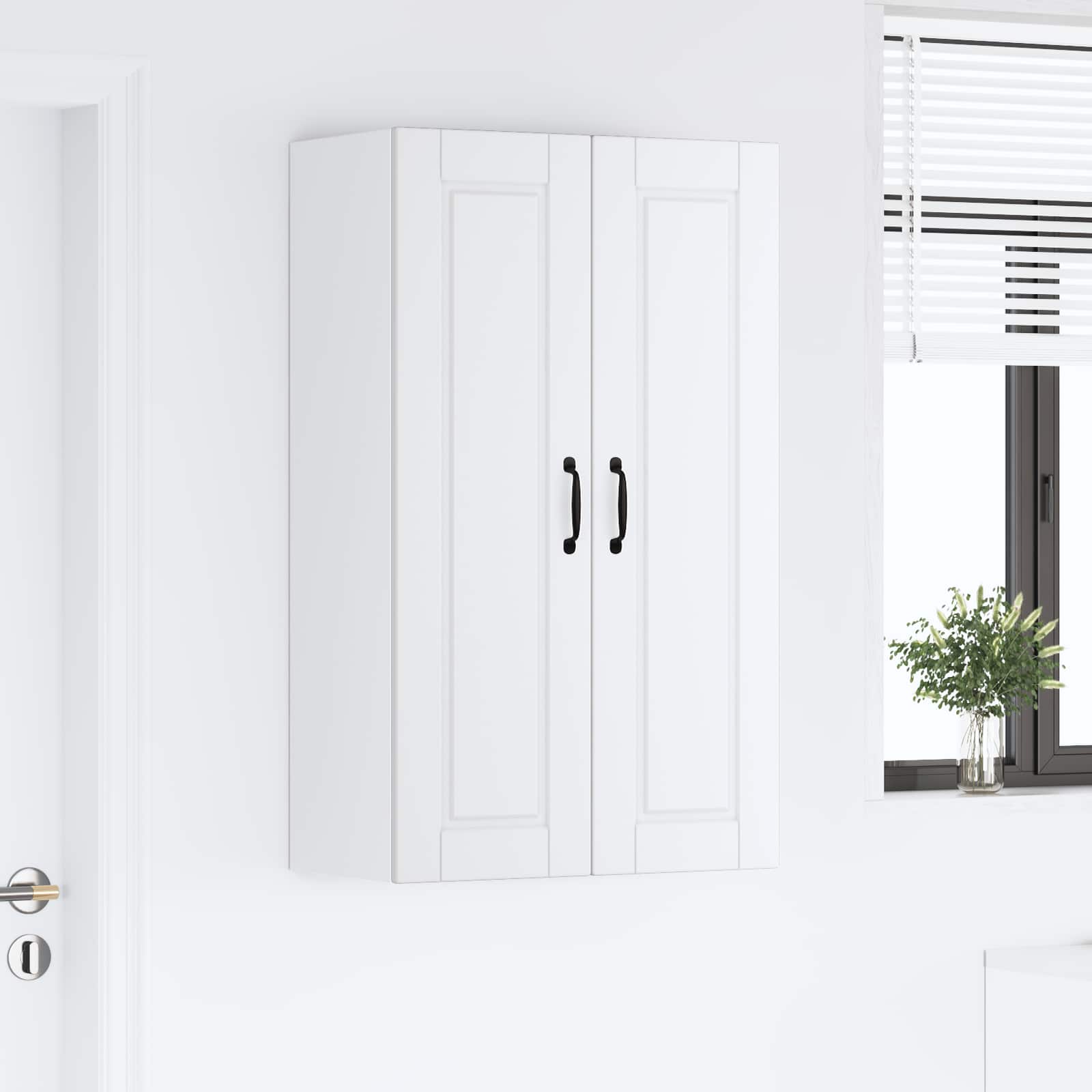 vidaXL Szafka ścienna PORTO Biały 60 x 31 x 100 cm