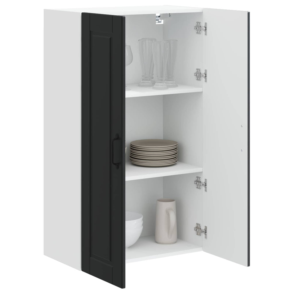 vidaXL Szafka ścienna PORTO Czarny 60 x 31 x 100 cm