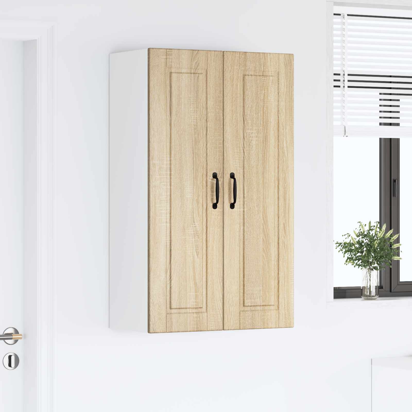 vidaXL Szafka ścienna PORTO Dąb Sonoma 60 x 31 x 100 cm