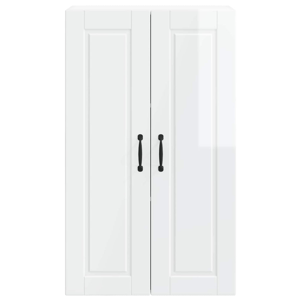 vidaXL Szafka ścienna PORTO Wysoki połysk biały 60 x 31 x 100 cm