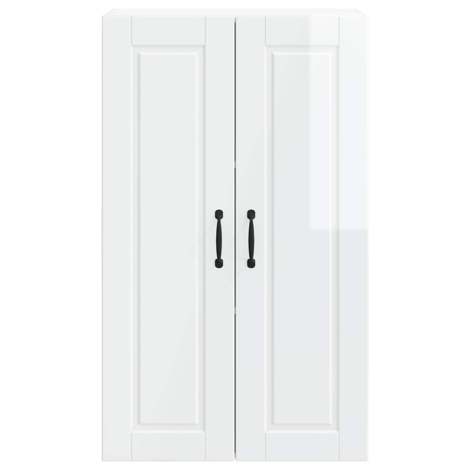 vidaXL Szafka ścienna PORTO Wysoki połysk biały 60 x 31 x 100 cm