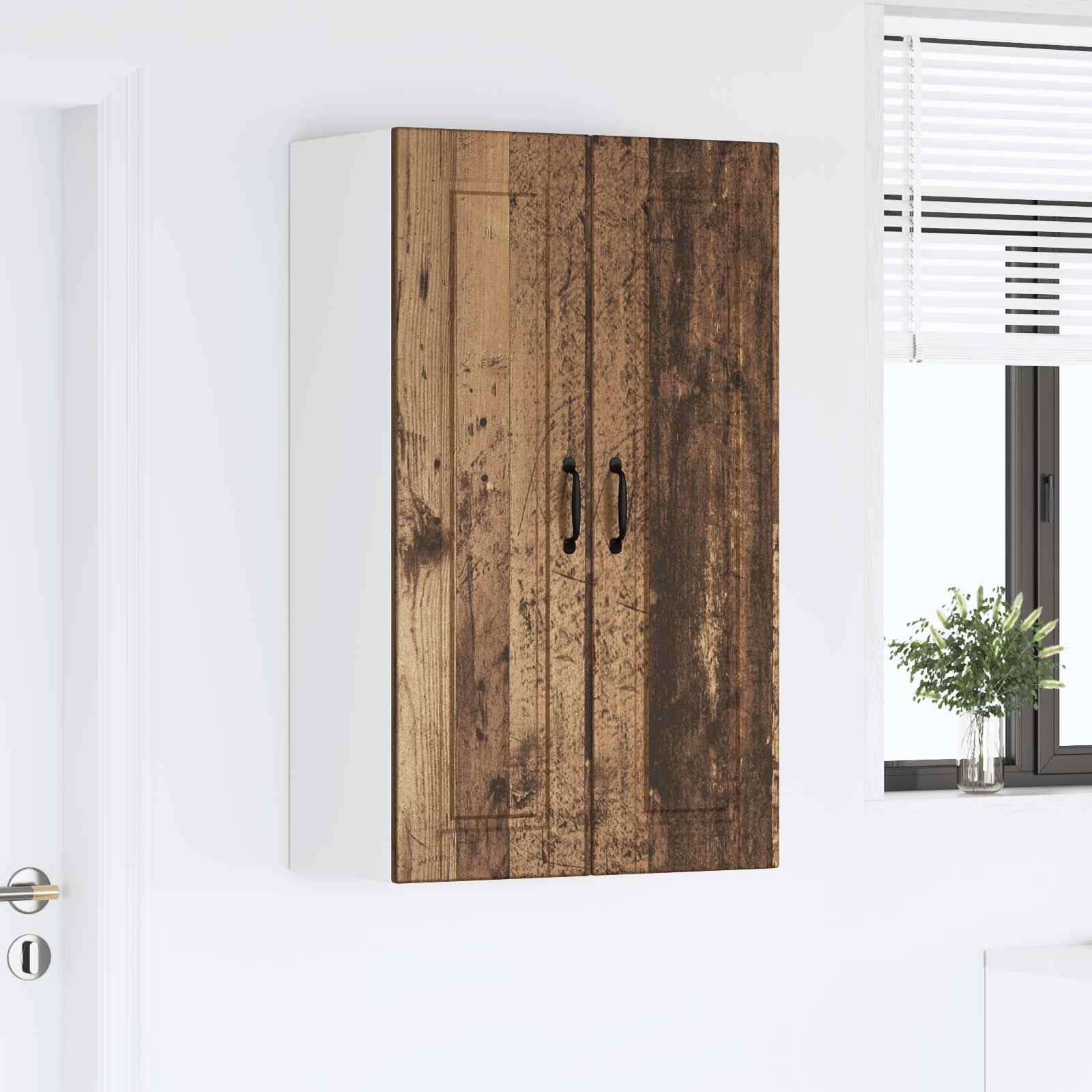 vidaXL Szafka ścienna PORTO Stare drewno 60 x 31 x 100 cm