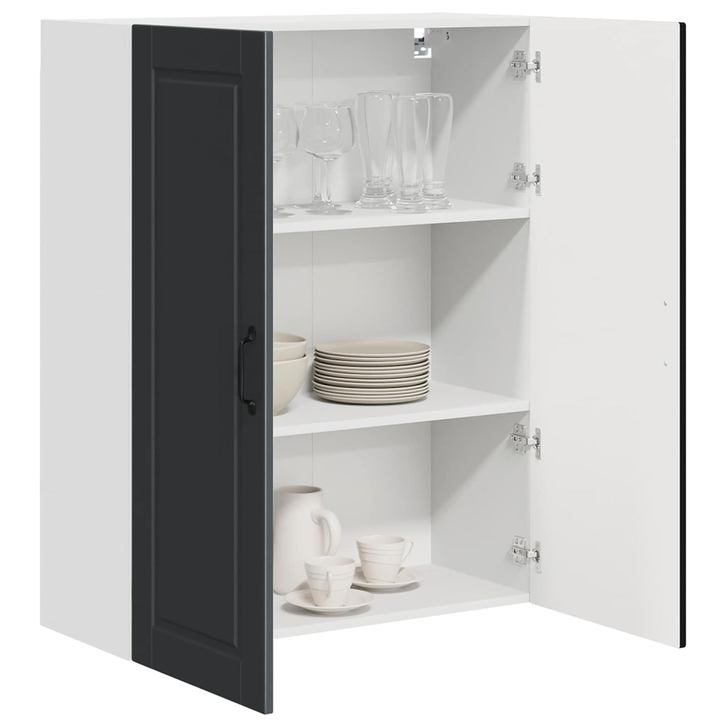 vidaXL Szafka ścienna PORTO Czarny 80 x 31 x 100 cm