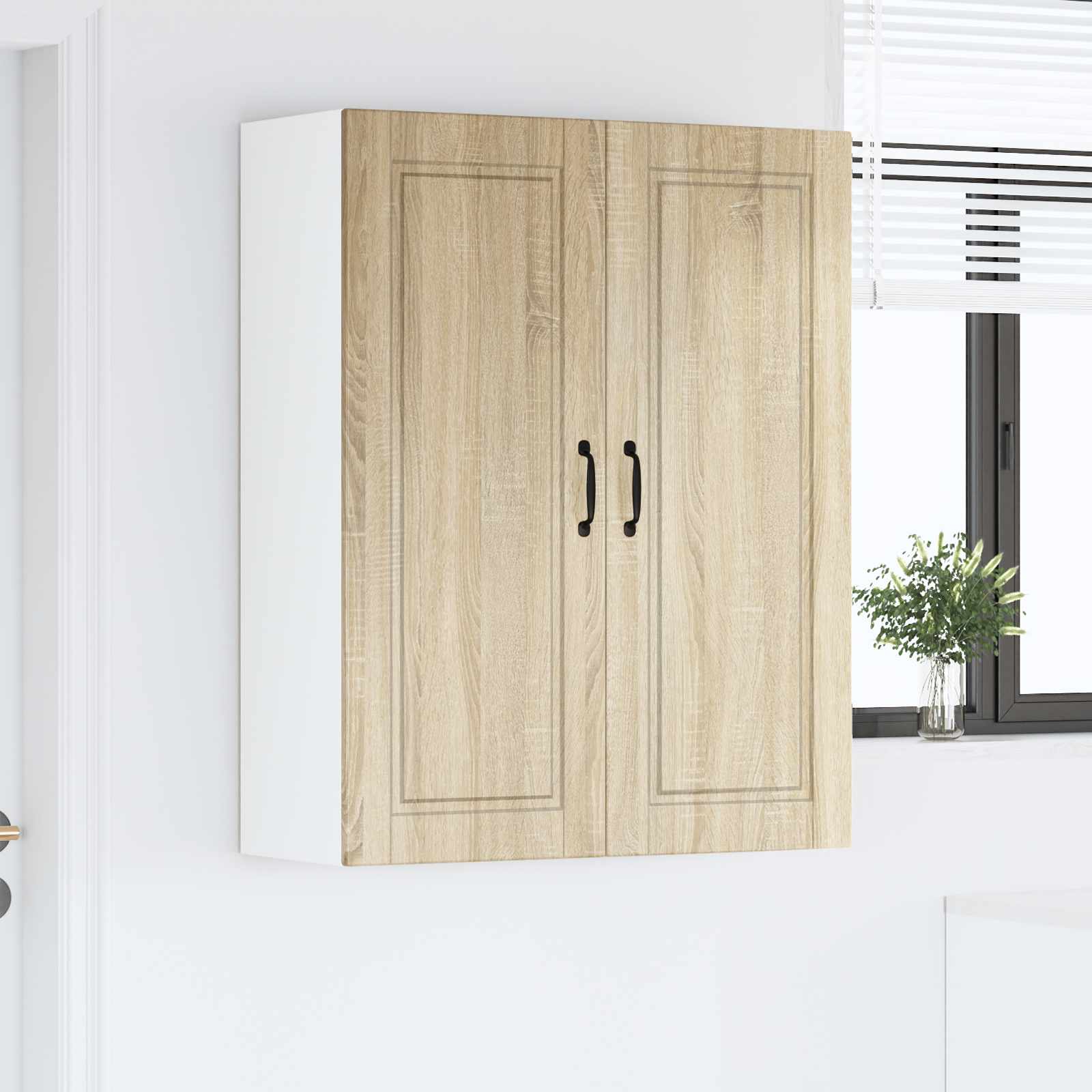 vidaXL Szafka ścienna PORTO Dąb Sonoma 80 x 31 x 100 cm