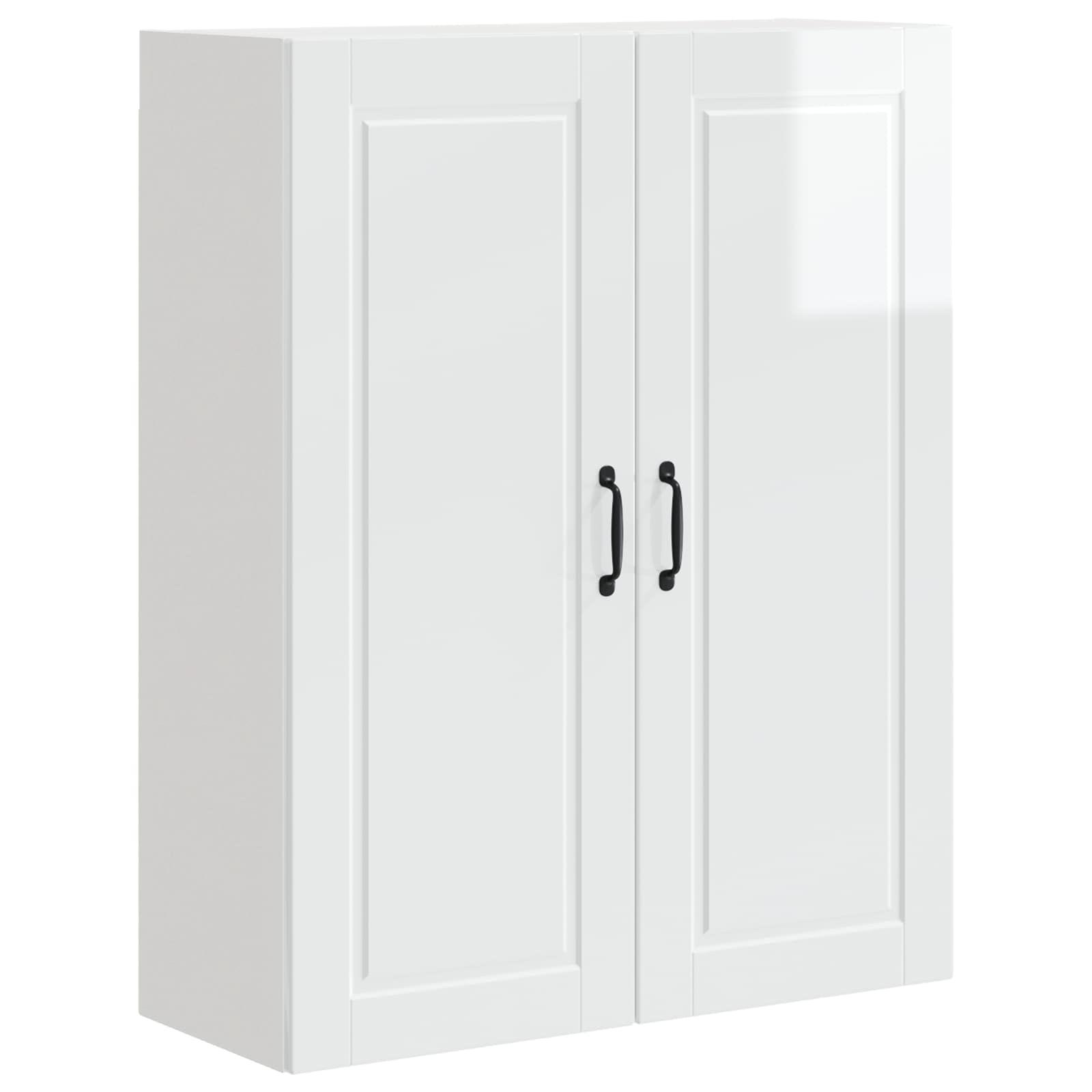 vidaXL Szafka ścienna PORTO Wysoki połysk biały 80 x 31 x 100 cm