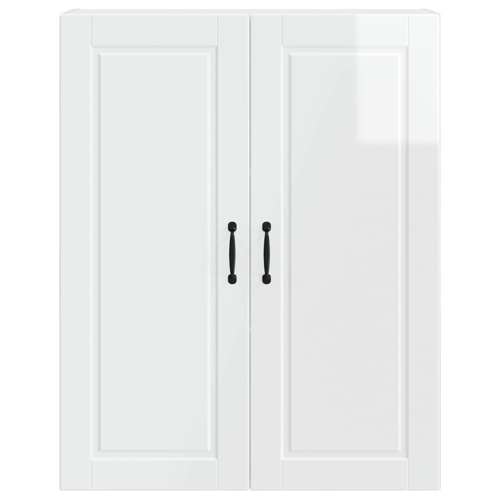 vidaXL Szafka ścienna PORTO Wysoki połysk biały 80 x 31 x 100 cm