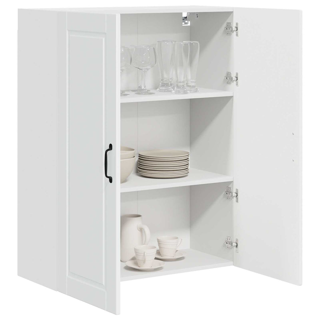 vidaXL Szafka ścienna PORTO Wysoki połysk biały 80 x 31 x 100 cm