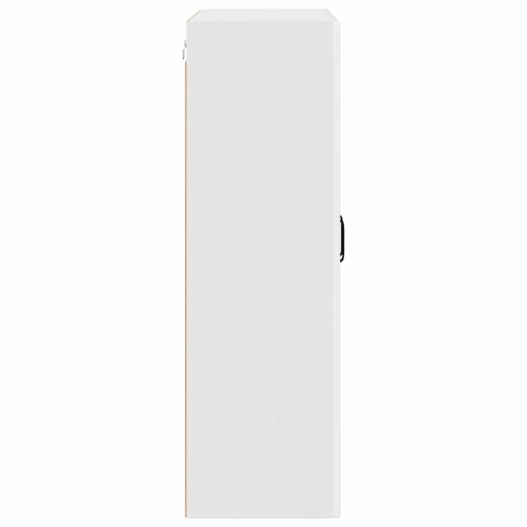 vidaXL Szafka ścienna PORTO Wysoki połysk biały 80 x 31 x 100 cm