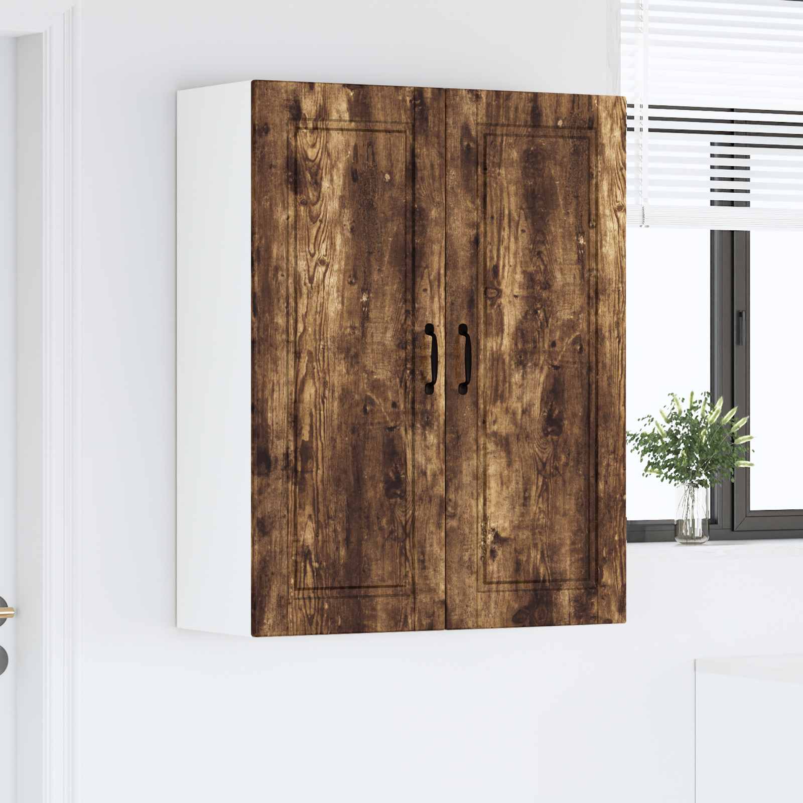 vidaXL Szafka ścienna PORTO Dąb wędzony 80 x 31 x 100 cm