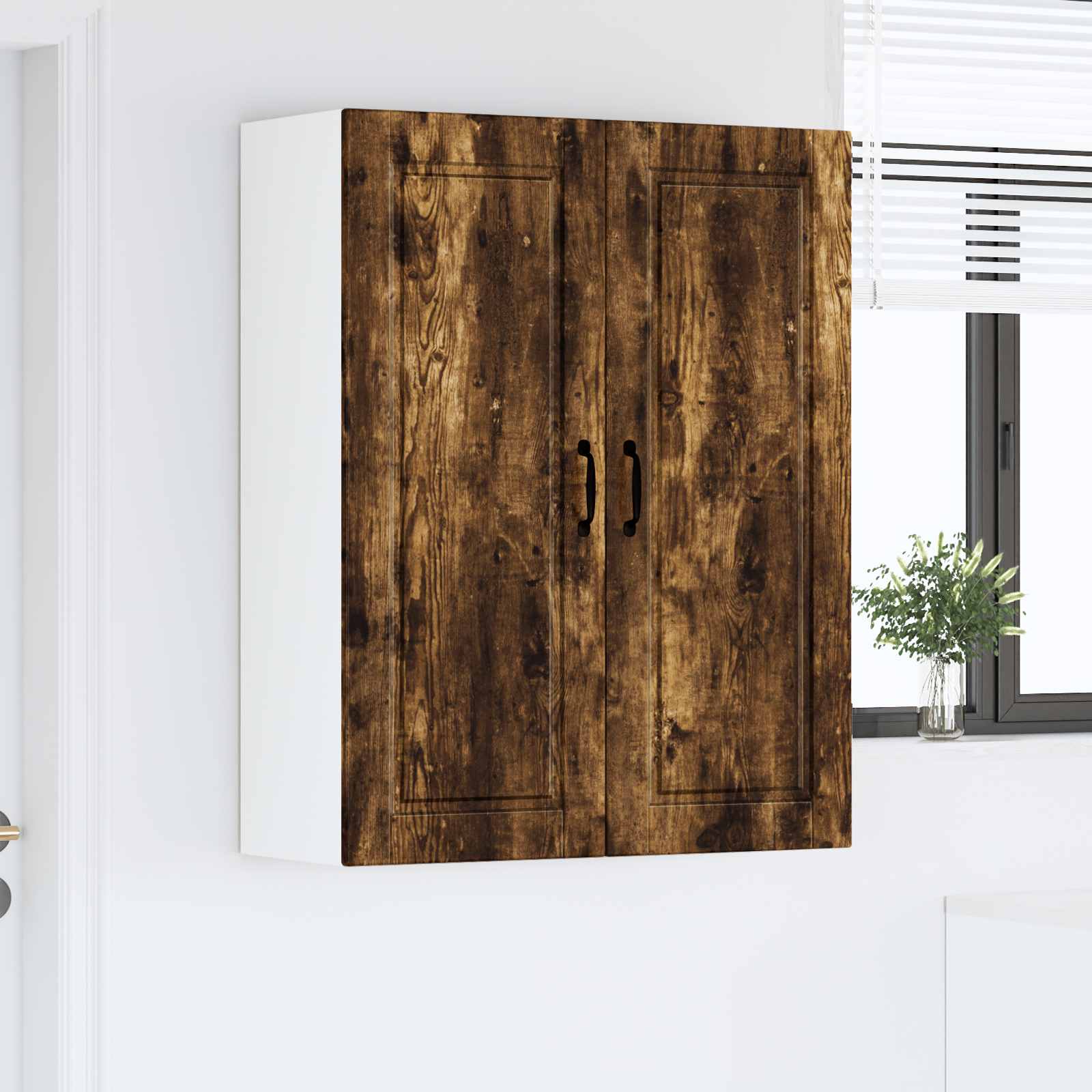 vidaXL Szafka ścienna PORTO Dąb wędzony 80 x 31 x 100 cm
