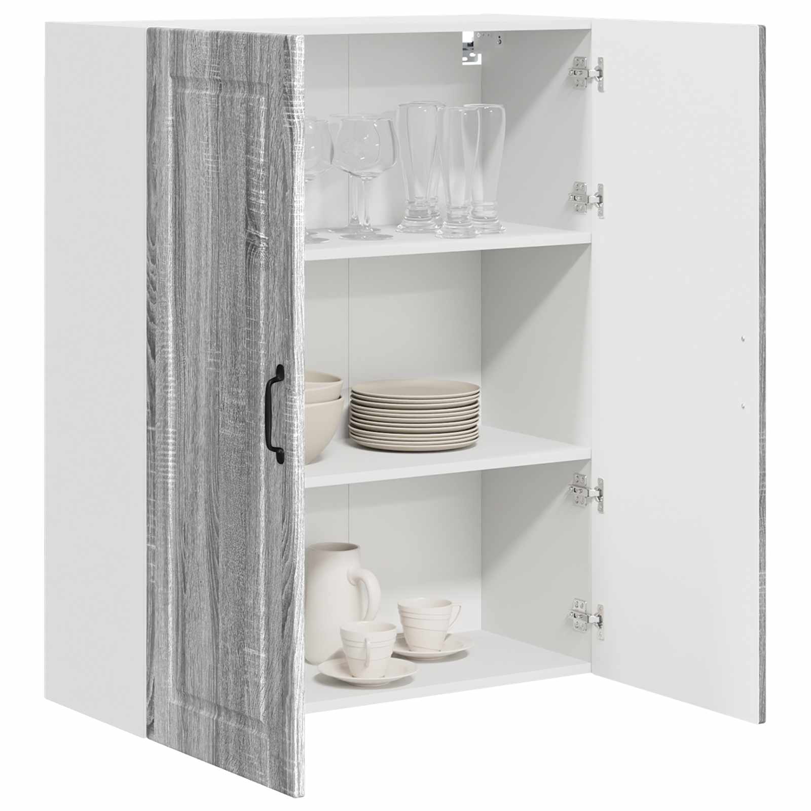 vidaXL Szafka ścienna PORTO Szary Sonoma 80 x 31 x 100 cm