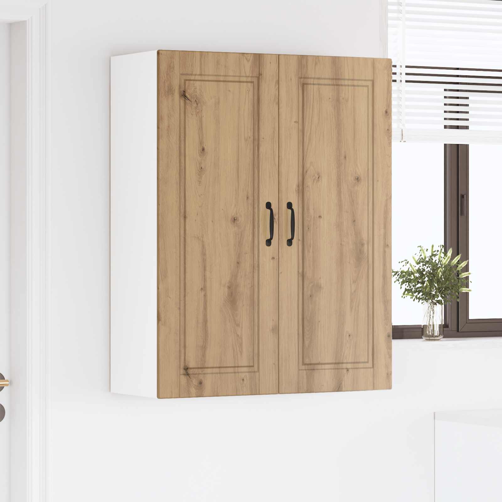 vidaXL Szafka ścienna PORTO Dąb rzemieślniczy 80 x 31 x 100 cm