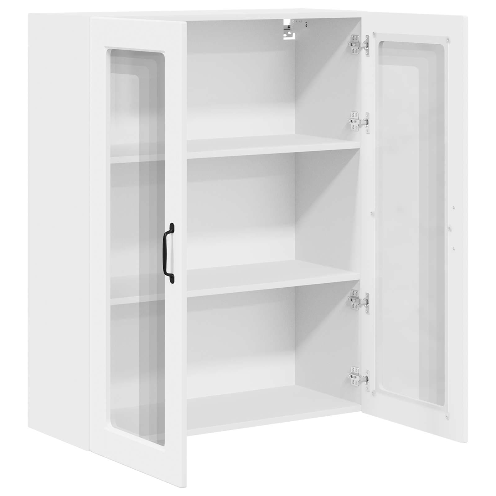 vidaXL Szafka szklana na ścianę PORTO Biały 80 x 31 x 100 cm